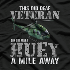 Old Veteran, Vietnam Helicopter T-Shirt