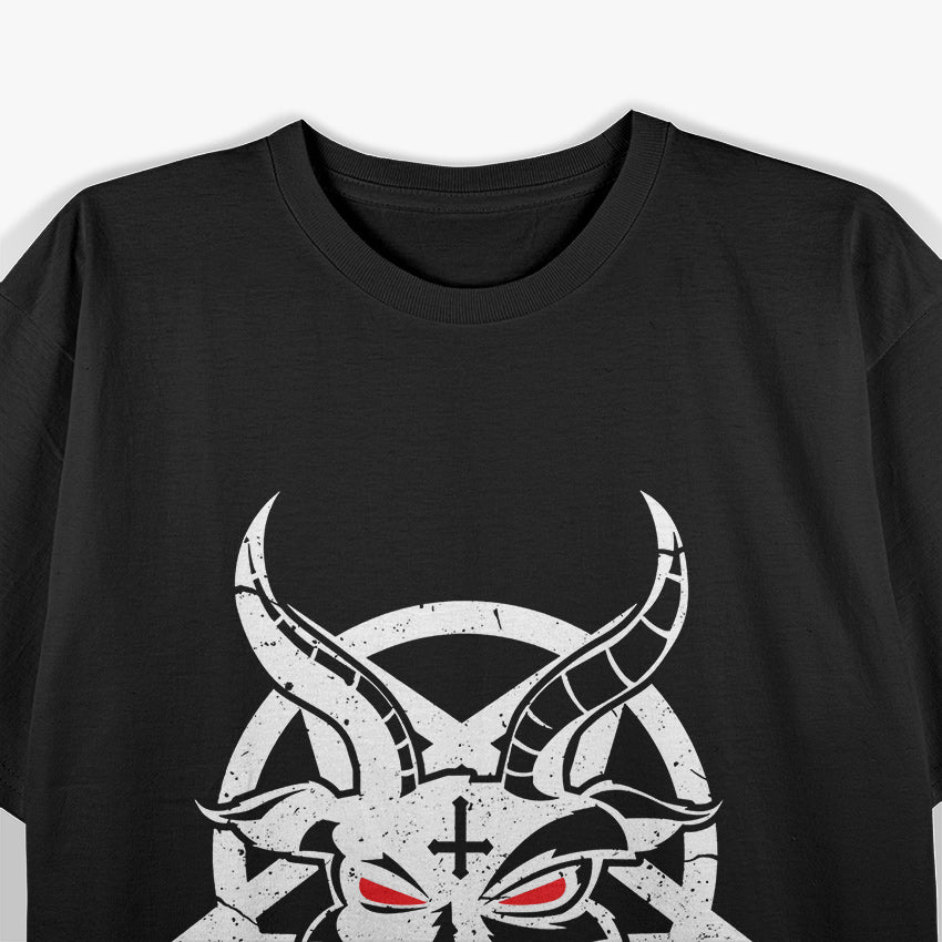 Pentagram Baphomet Icon of Occult Power and Dark Mysticism T-Shirt