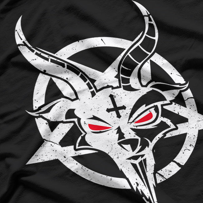 Pentagram Baphomet Icon of Occult Power and Dark Mysticism T-Shirt