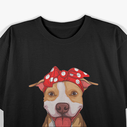 Pitbull Grandma Pittie Dog Mom Funny T-Shirt