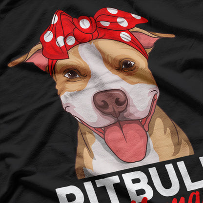 Pitbull Grandma Pittie Dog Mom Funny T-Shirt