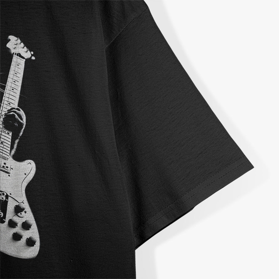 Rocking Guitar Cat Funny Music Lover Design T-Shirt