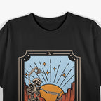 Skeleton Girl Power Tarot Card Embracing Strength, Resilience, and Transformation T-Shirt