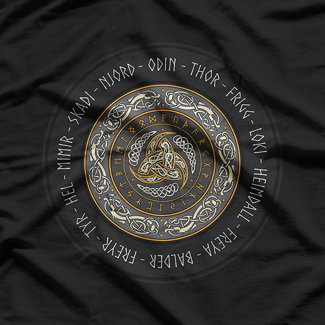 Viking Gods and Goddesses Legends of Norse Mythology and Ancient Power T-Shirt