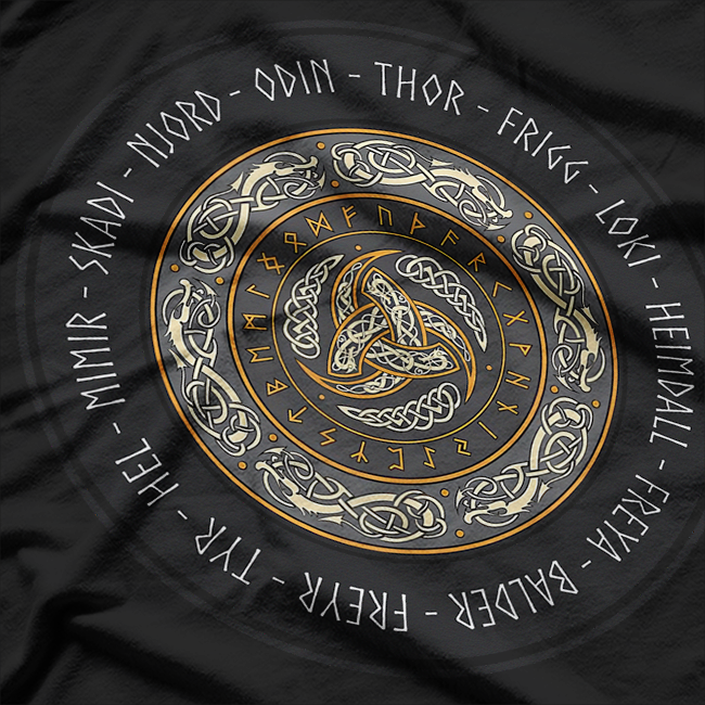 Viking Gods and Goddesses Legends of Norse Mythology and Ancient Power T-Shirt