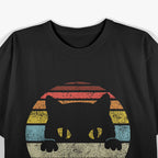 Vintage Black Cat Lover Retro Style T-Shirt