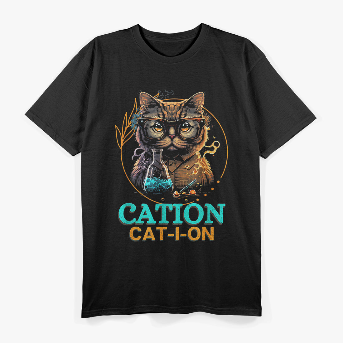 Cation Cat Chemistry Teacher Science Experiment T-Shirt