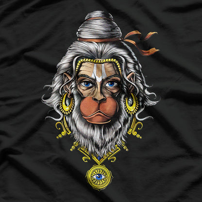 Hanuman The Mighty Hindu God of Devotion and Strength T-Shirt