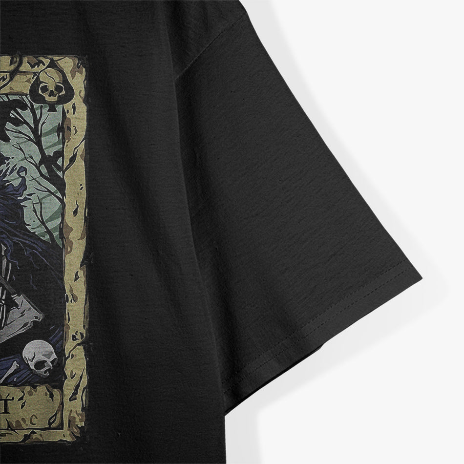 The Death Tarot Tapestry La Mort in Mystical Elegance T-Shirt