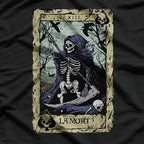 The Death Tarot Tapestry La Mort in Mystical Elegance T-Shirt