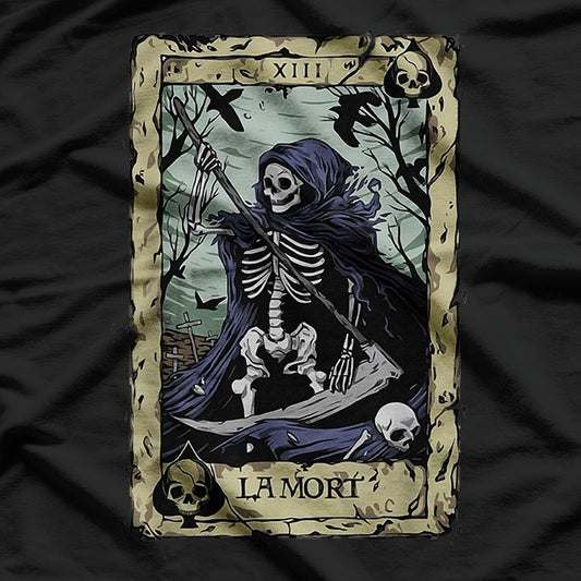 The Death Tarot Tapestry La Mort in Mystical Elegance T-Shirt