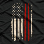 Vintage Drum Sticks American Flag T-Shirt