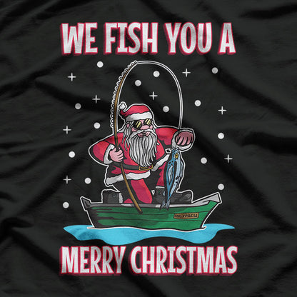 Fishing Santa Claus T-Shirt