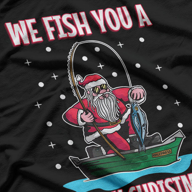 Fishing Santa Claus T-Shirt