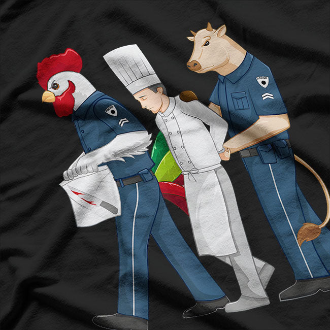 Funny Chef Accused of Murder Restaurant Cook Kitchen Worker T-Shirt