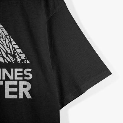 Black Lines Matter Mens Back T-Shirt