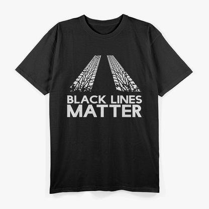 Black Lines Matter Mens Back T-Shirt