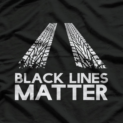 Black Lines Matter Mens Back T-Shirt