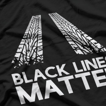 Black Lines Matter Mens Back T-Shirt