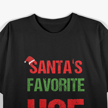 Santas Favourite Hoe Funny T-Shirt