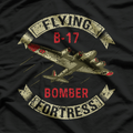 B17 Heavy Bomber WW2 Plane Aircraft USA Flag Veteran Pilot T-Shirt