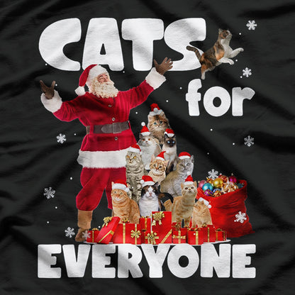 Cats For Everyone Christmas Tree Santa Xmas Pajamas Matching T-Shirt