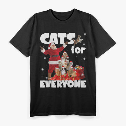 Cats For Everyone Christmas Tree Santa Xmas Pajamas Matching T-Shirt