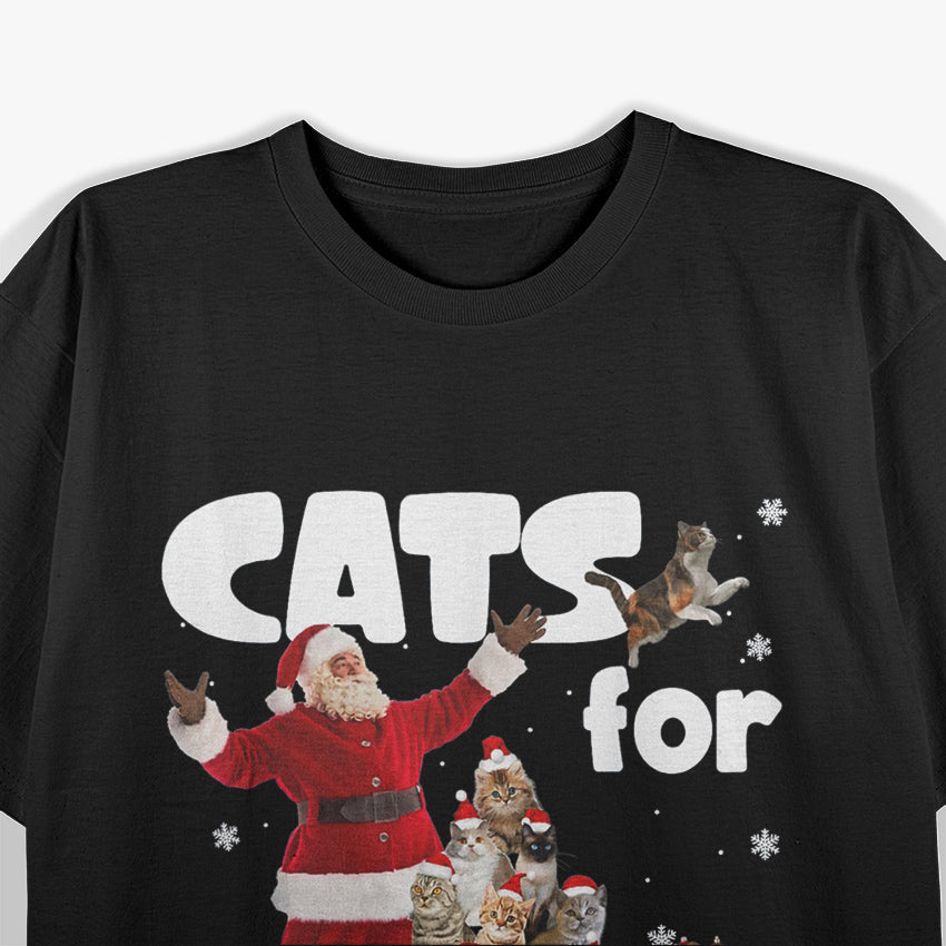 Cats For Everyone Christmas Tree Santa Xmas Pajamas Matching T-Shirt