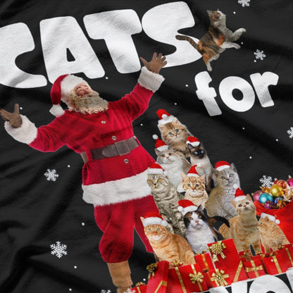 Cats For Everyone Christmas Tree Santa Xmas Pajamas Matching T-Shirt