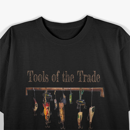 Cool Men Fishing Lures Tools of the Trade Design Fish T-Shirt