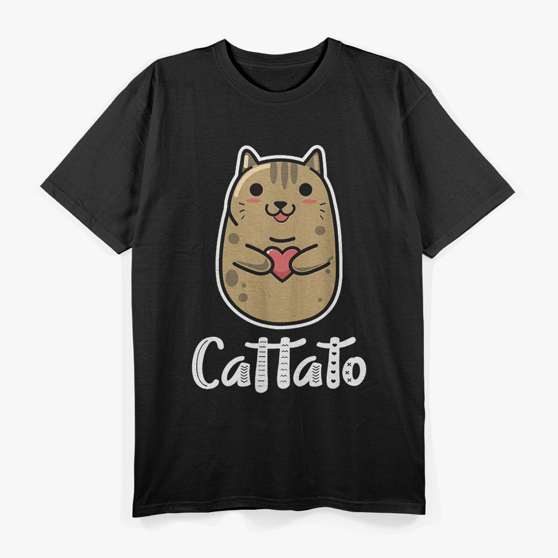 Cat Potato Cattato Hilarious Novelty Design T-Shirt