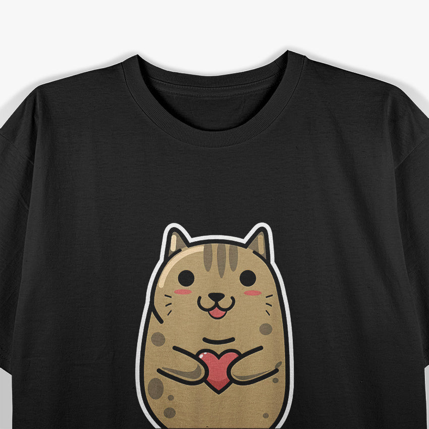 Cat Potato Cattato Hilarious Novelty Design T-Shirt