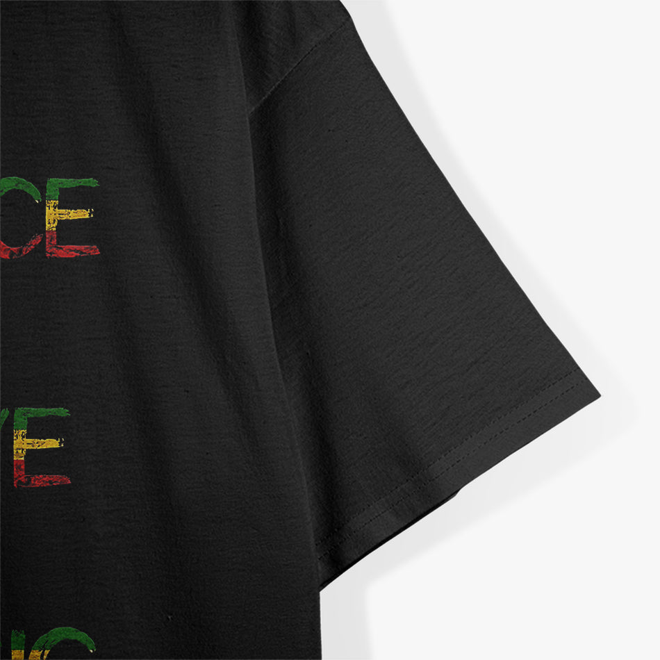 Love Peace Music Rasta Reggae Rastafari Roots Reggae Pride T-Shirt