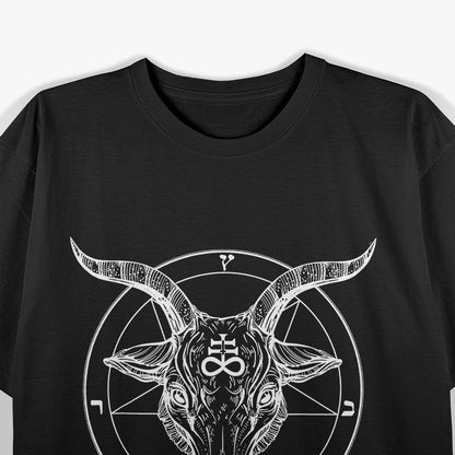 Pentagram Baphomet Satanist Goat Symbol of Dark Power and Rebellion T-Shirt