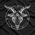 Pentagram Baphomet Satanist Goat Symbol of Dark Power and Rebellion T-Shirt