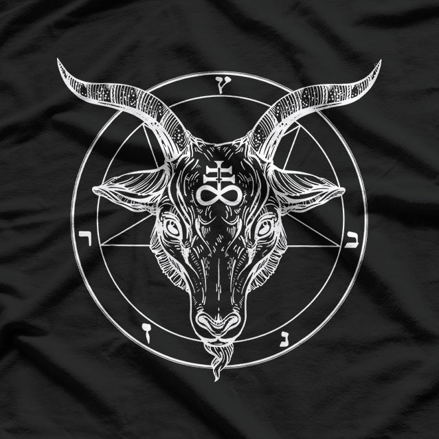 Pentagram Baphomet Satanist Goat Symbol of Dark Power and Rebellion T-Shirt