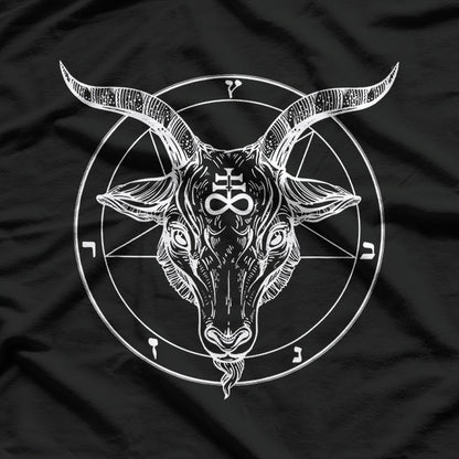 Pentagram Baphomet Satanist Goat Symbol of Dark Power and Rebellion T-Shirt