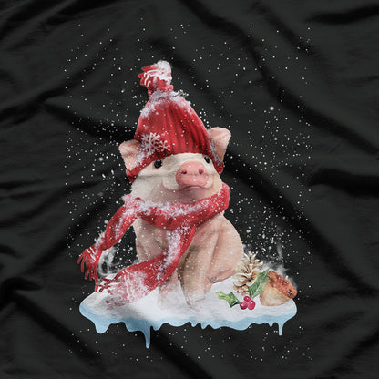 Pig Cute Welcome Merry Christmas T-Shirt