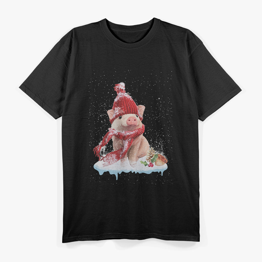 Pig Cute Welcome Merry Christmas T-Shirt