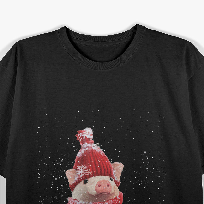 Pig Cute Welcome Merry Christmas T-Shirt