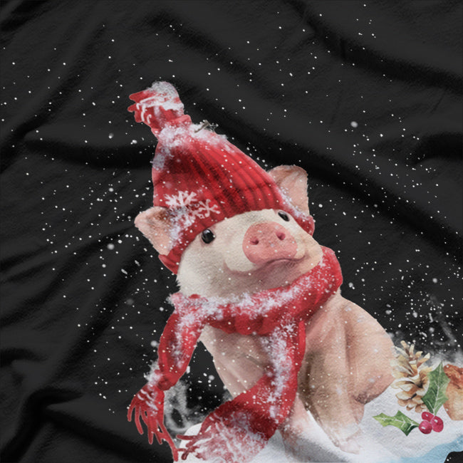 Pig Cute Welcome Merry Christmas T-Shirt