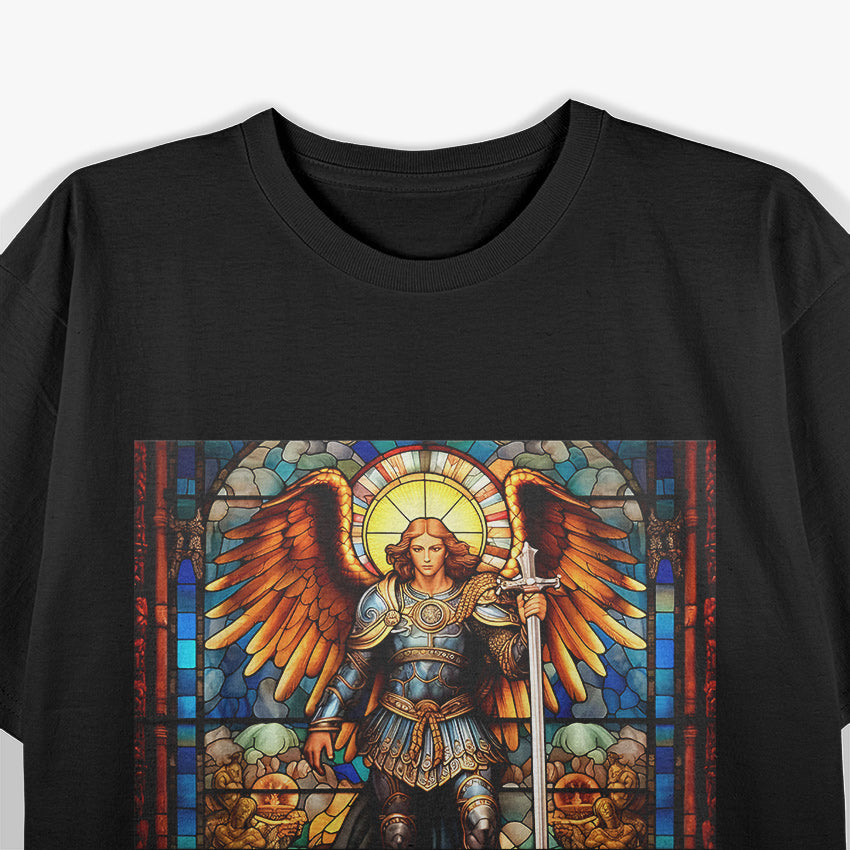 Saint Michael the Archangel Defender Against Evil T-Shirt