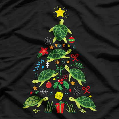 Sea Turtle Christmas Tree T-Shirt