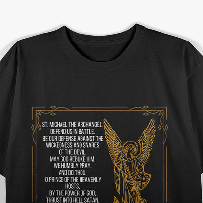 St. Michael the Archangel Prayer Divine Protector and Defender T-Shirt