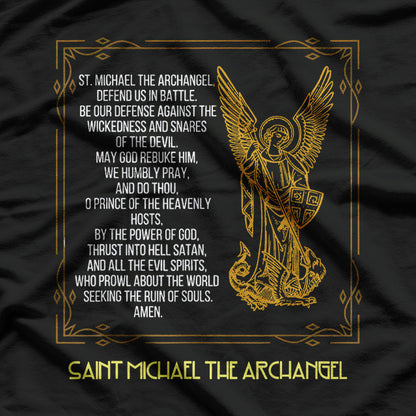 St. Michael the Archangel Prayer Divine Protector and Defender T-Shirt