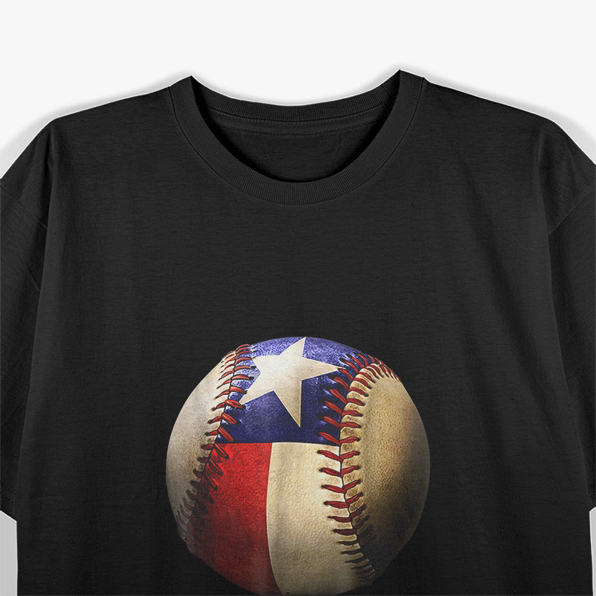 Texas Flag Baseball - Lone Star Pride Meets America’s Pastime T-Shirt