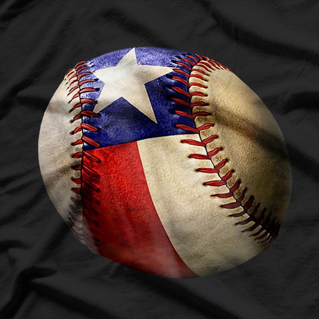 Texas Flag Baseball - Lone Star Pride Meets America’s Pastime T-Shirt