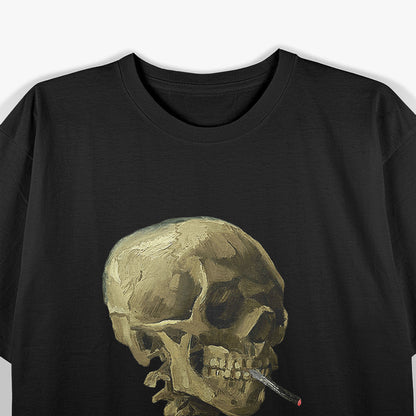 Smoking Skull Art Design T-Shirt