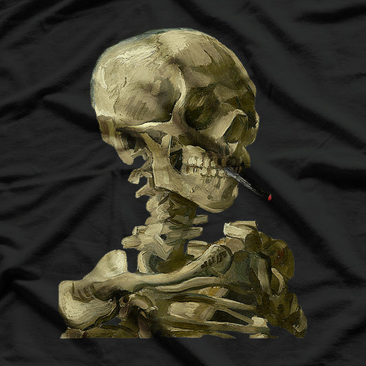 Smoking Skull Art Design T-Shirt