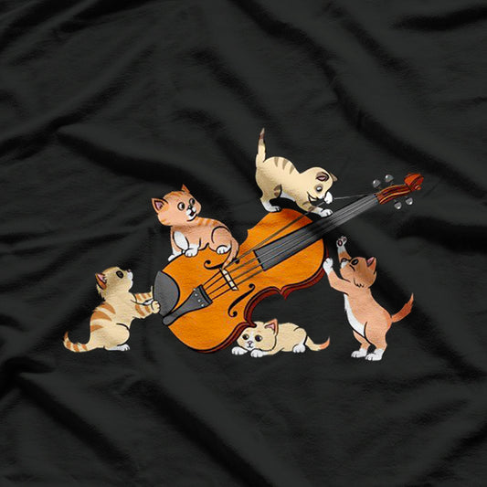 Orchestra Musician Violinist Cute Cat Playing Violin T-Shirt